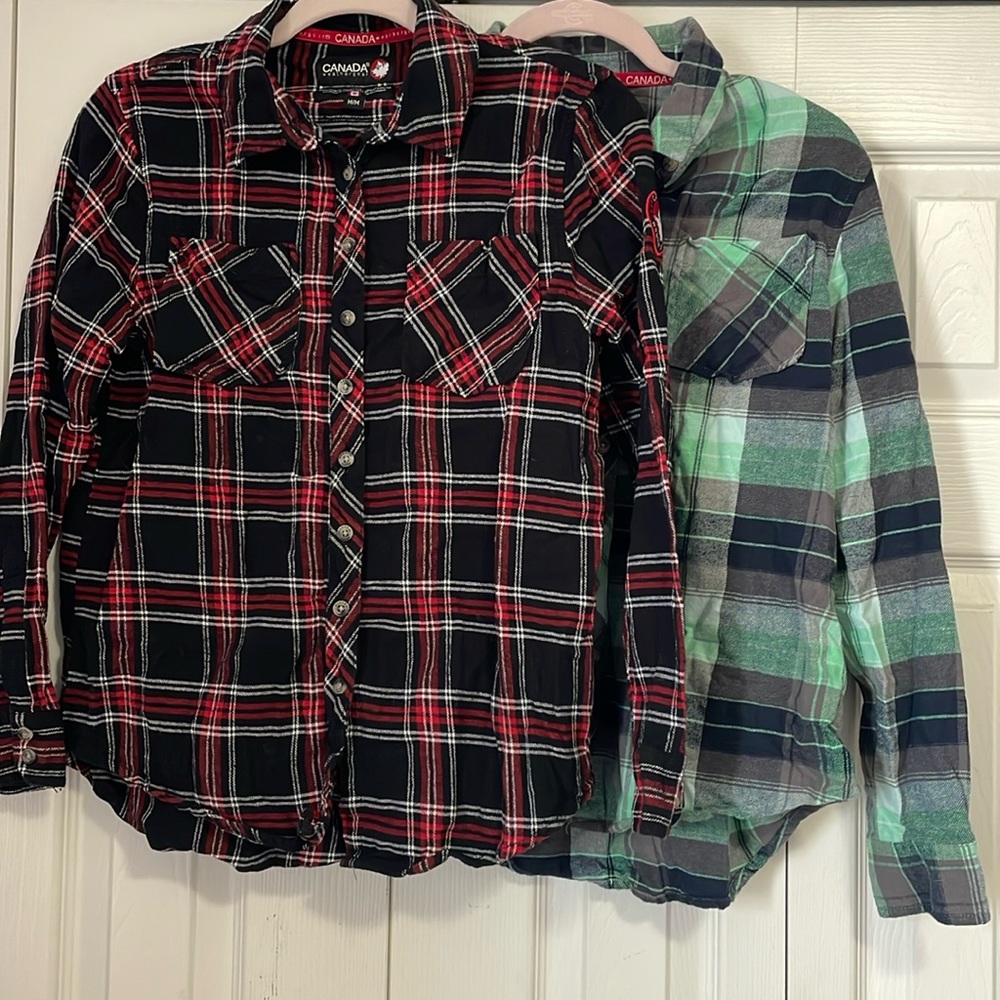 Two Soft Flannel Shirts barely worn